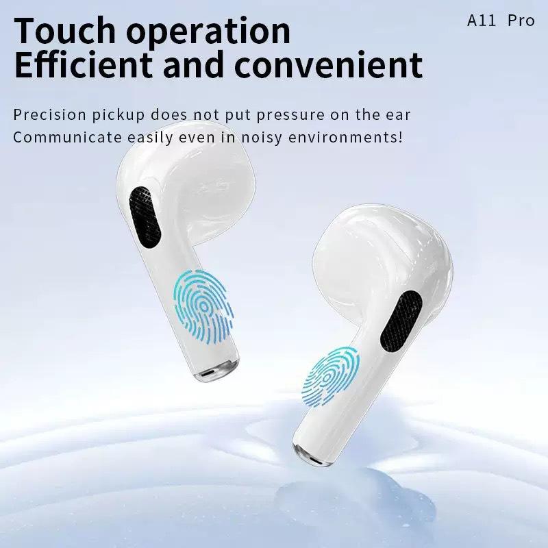 JYL TS TWS Noise Cancelling App Touch Screen Bluetooth Headphones A11pro