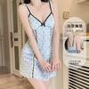 Women's Silky Satin Deep V Push Up Padded Cami Sleep Dress Lounge Set