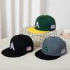 Hip-hop Flat-brimmed Baseball Cap A Letter Three-dimensional Embroidery Outdoor Shading and Sun Protection Young Men's and Women's Hip-hop Trendy Hat