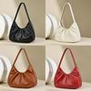 Elegant High-quality Pleated Underarm Bag For Women In Pure Color Stylish Design