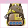 Cartoon Excavator Kids Backpack With Breathable Nylon For Preschool School Travel