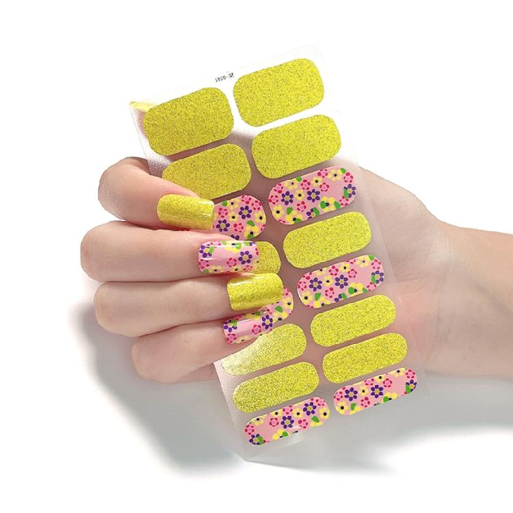 Gradient Nail Art Stickers Full Wrap Nail Stickers Self-Adhesive Nail Art Decals