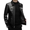 First layer cowhide leather jacket men's spring and autumn middle-aged and young people trend embroidered locomotive clothing leather jacket jacket