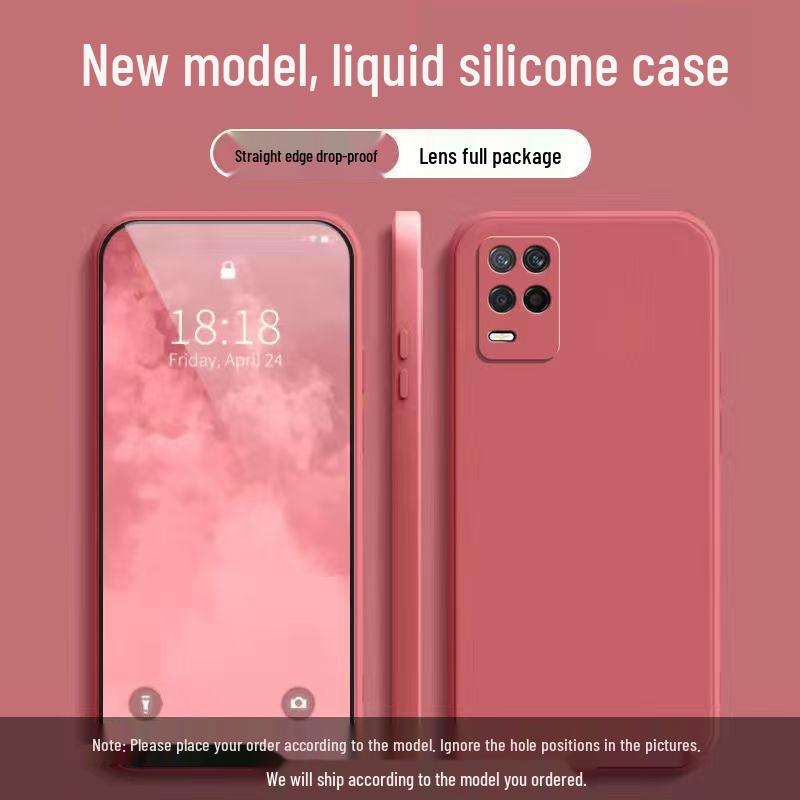 Realme Q3 Solid Color Rubik's Cube Liquid Soft Case - Full Coverage Drop Protection, New Model