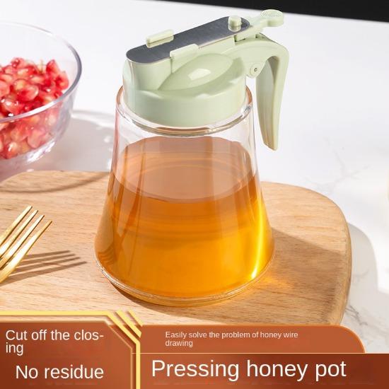 

Новая бутылка для хранения меда, кухонный бытовой стеклянный горшок для меда, пресс-тип, горшок для меда, купите один, получите один бесплатно