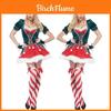 Costum sexy de elf ajutător al lui Moș Crăciun din catifea verde pentru petrecerea de Crăciun, cu accente din blană artificială
