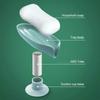 Portable Plastic Suction Cup Soap Dish For Bathroom Shower, Leaf Soap Holder And Sponge Tray For Kitchen Bathroom Accessories