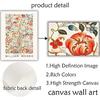 William Morris Wall Art Canvas Strawberry Thief Posters Palm Leaf Botanical Wall Art Prints Vintage Botanical Flower Pattern William Morris Nature
