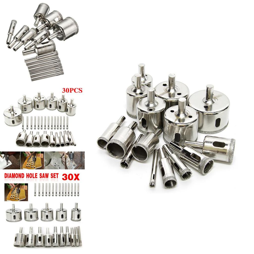 Premium 30pcs Diamond Holesaw Set For Precise Drilling In Glass And Tile