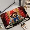 Home Decor Cute P-Paddington Bear Doormat Cartoon Carpet for Bedroom Bedside Soft Carpets Living Room Anti-slip Rugs Foot Mat