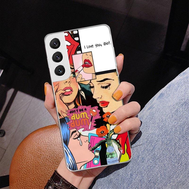 Brokenhearted Anime Girl Phnoe Case for Samsung Galaxy S26 S25 Edge S23 S24 Ultra S22 Plus S21 S20 FE Unique Cover Soft Coque Ga