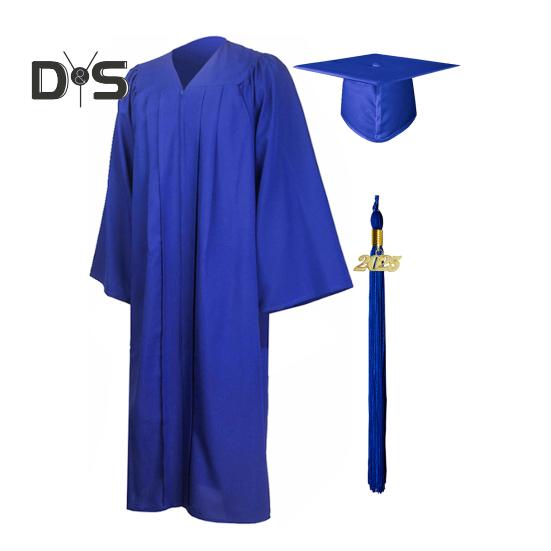 

Форма бакалавра со шляпой, V-образный вырез, длина до колена, длинный рукав, скрытые пуговицы, выпускной халат студента факультета гуманитарных наук, выпускной халат доктора, магистра, одежда для выпускного бала XS королевский синий