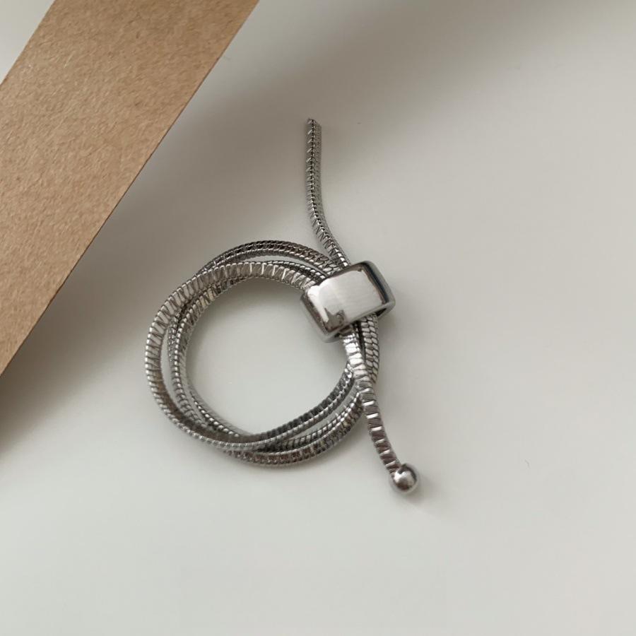 

French snake bone chain multi-layer winding ring light luxury niche exquisite adjustable ring tide