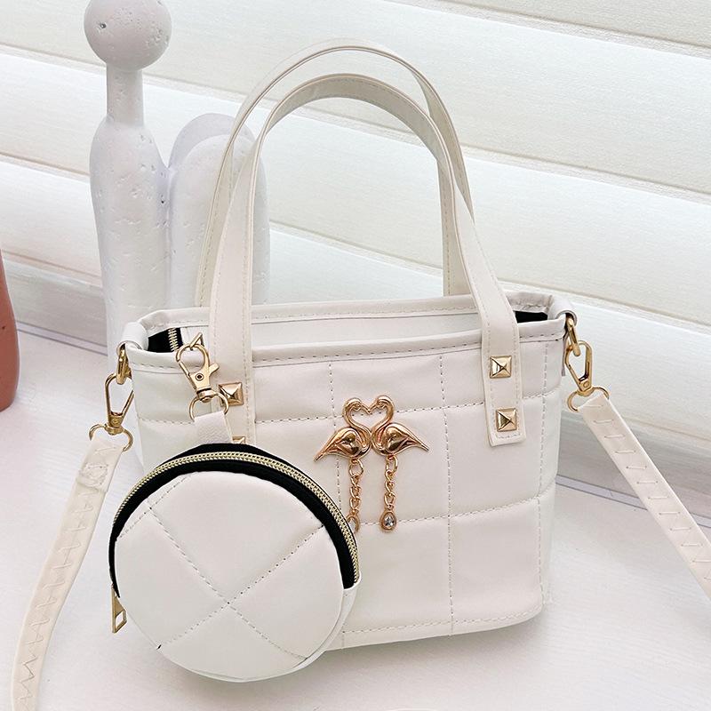 

JYL TS Women s Sling Bags Basket Bag 014 Shoulder PU Rhombus 2 Set Ins Women Bucket Bag чёрный