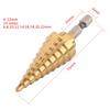 Titanium Coated Hole Cutter Hex Shank Power Tools Durable Step Drill Bit  Metal