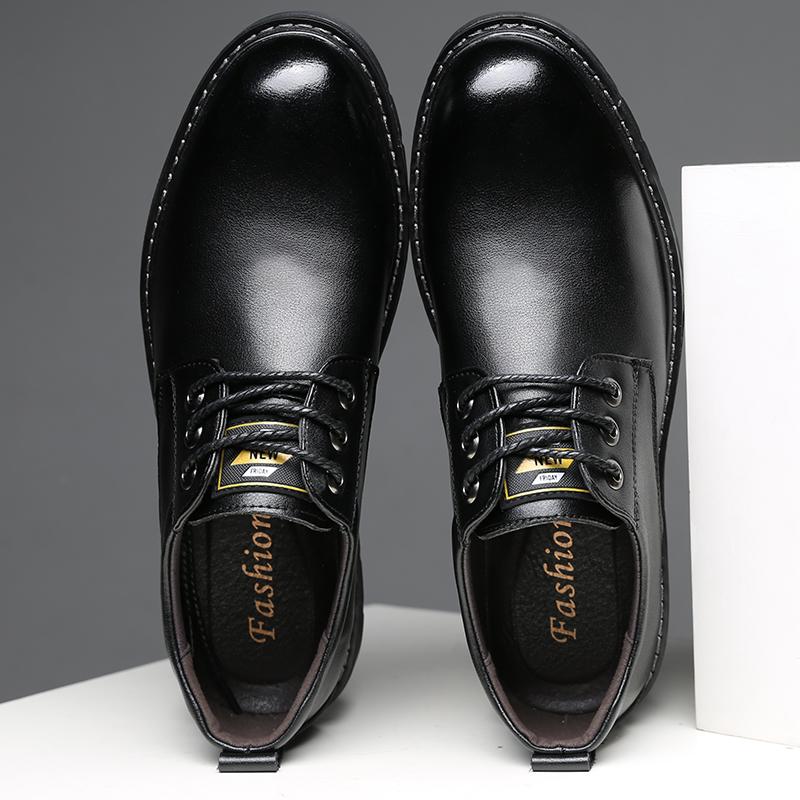 Men's Shoes Casual Leather Shoes Men Oxfords Fashion Brand Tooling Man Business Comfortable Design Lace up Black Dress Footwear