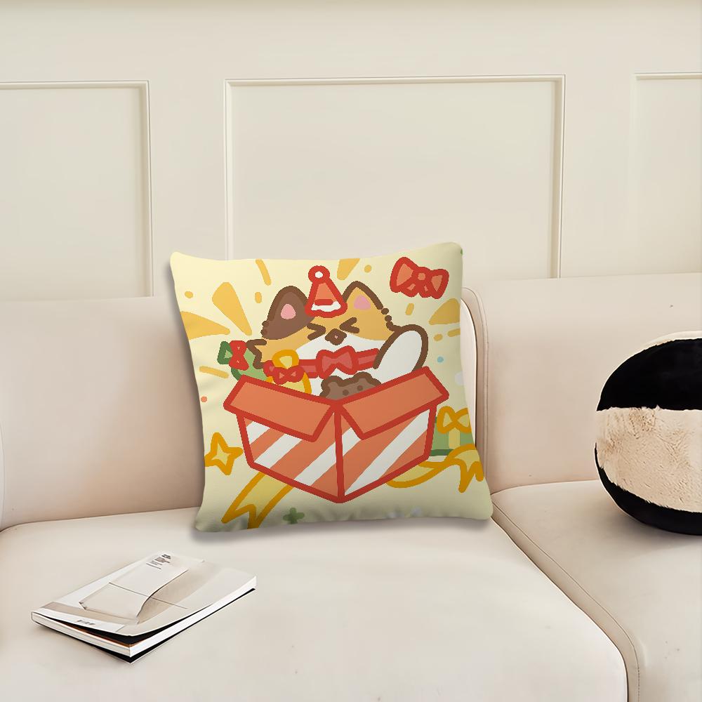 Christmas Cartoon Cat Gift cushion cover Pillow Cover Decoration Room Home Sofa living Office Car Nordic Simplicity