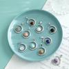 Natural Crystal Stone Inlaid Sun Moon Pendant Amethyst Rose Quartz Classic Charm Necklace Jewelry Necklace Jewelry for Women