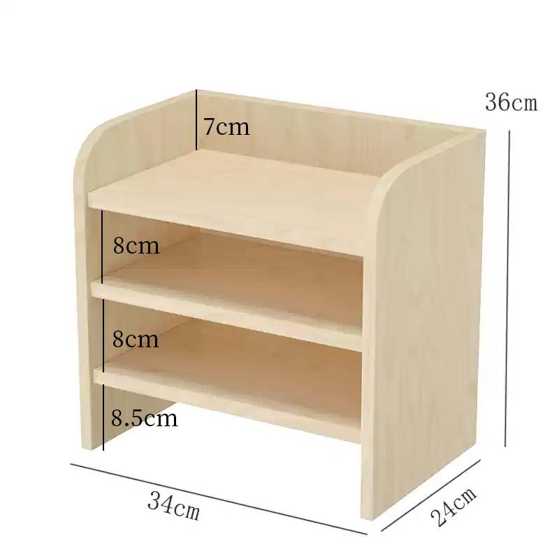 Modern Office Desk Organizer Multilayer Document Holder Bookshelf Storage Rack Workspace Paper Tray Station