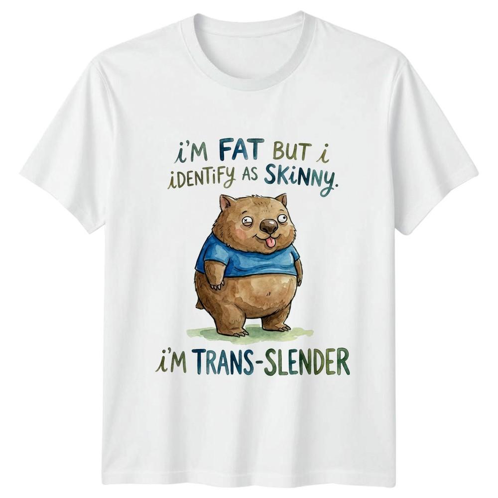 Im Fat But I Identify TShirt Trans Slender Animal Gift For Him And Her