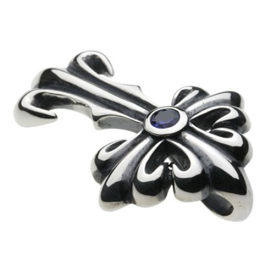 Gothic Cross Pendant Sapphire 925 Silver p0253 [Cenote] [Silver Accessory]