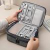 Bolsa de armazenamento de cabos Camada dupla Grande capacidade Gadget eletrônico portátil Organizador de viagem para casa