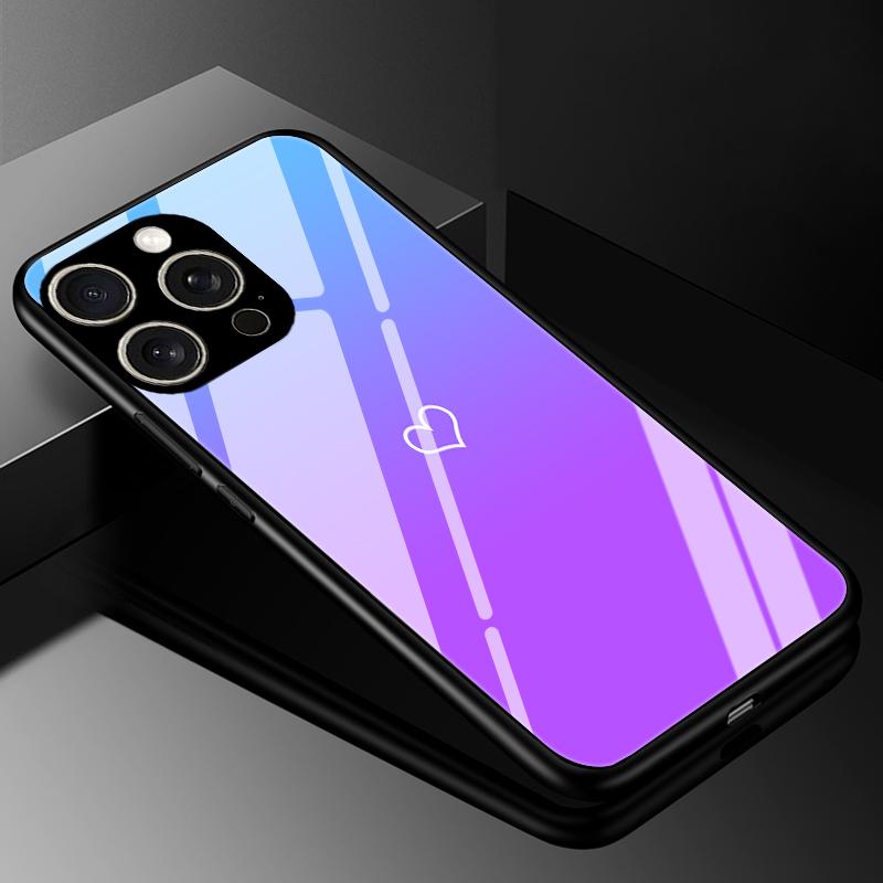 For iPhone 16 Pro Max Case Cover Tempered Glass Cases for Iphone 15 14 13 12 11 Pro Max X XS XR 7 8 Plus SE Hard Back Bumper