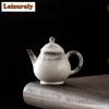 120ML Ink Painting Zhiye Roasting Ruyi Teapot Traditional Tea Infuser Pot Tea Brewing Kettle with Filter Tea Ceremony Decoration