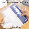 12 Pcs Plastic Envelopes Clear A5 Letter Size Waterproof Poly Envelopes Folders with Snap Closure for Office School Supplie