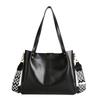 New Shoulder Bag European and American Retro Large Capacity Commuter Tote Bag Handbag Wide Strap Crossbody Bag Shoulder Bag
