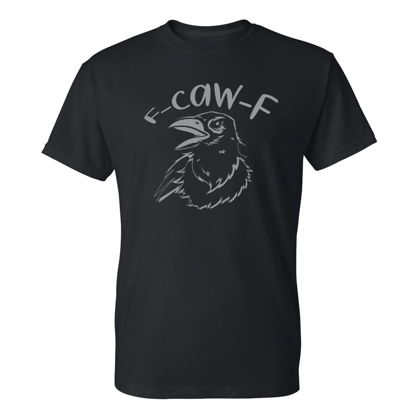 F-Caw-F - Funny Sarcastic Crow Bird Gothic T-Shirt 2XL