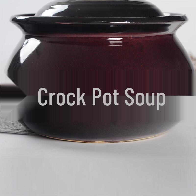Ru Han Earthenware Ceramic Double Boiler Stew Pots (Set of 3)