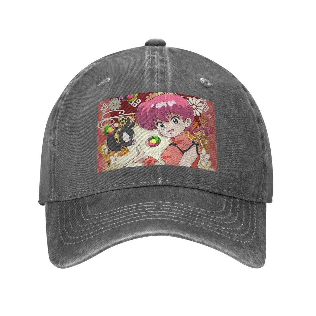 Ranma ½ Saotome Pig Girls Denim Fabric Cap Casual Baseball Caps Adjustable Hat Summer Unisex Baseball Hats