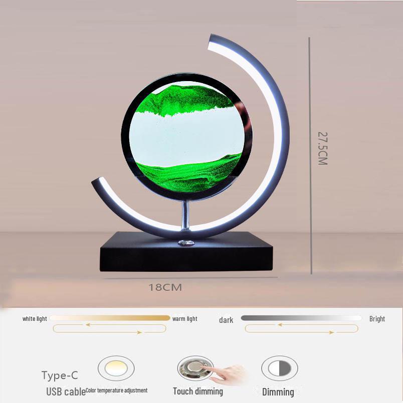 DIY Quicksand Table Lamp - Creative Atmosphere Light with Dynamic Painting and Smart Night Light