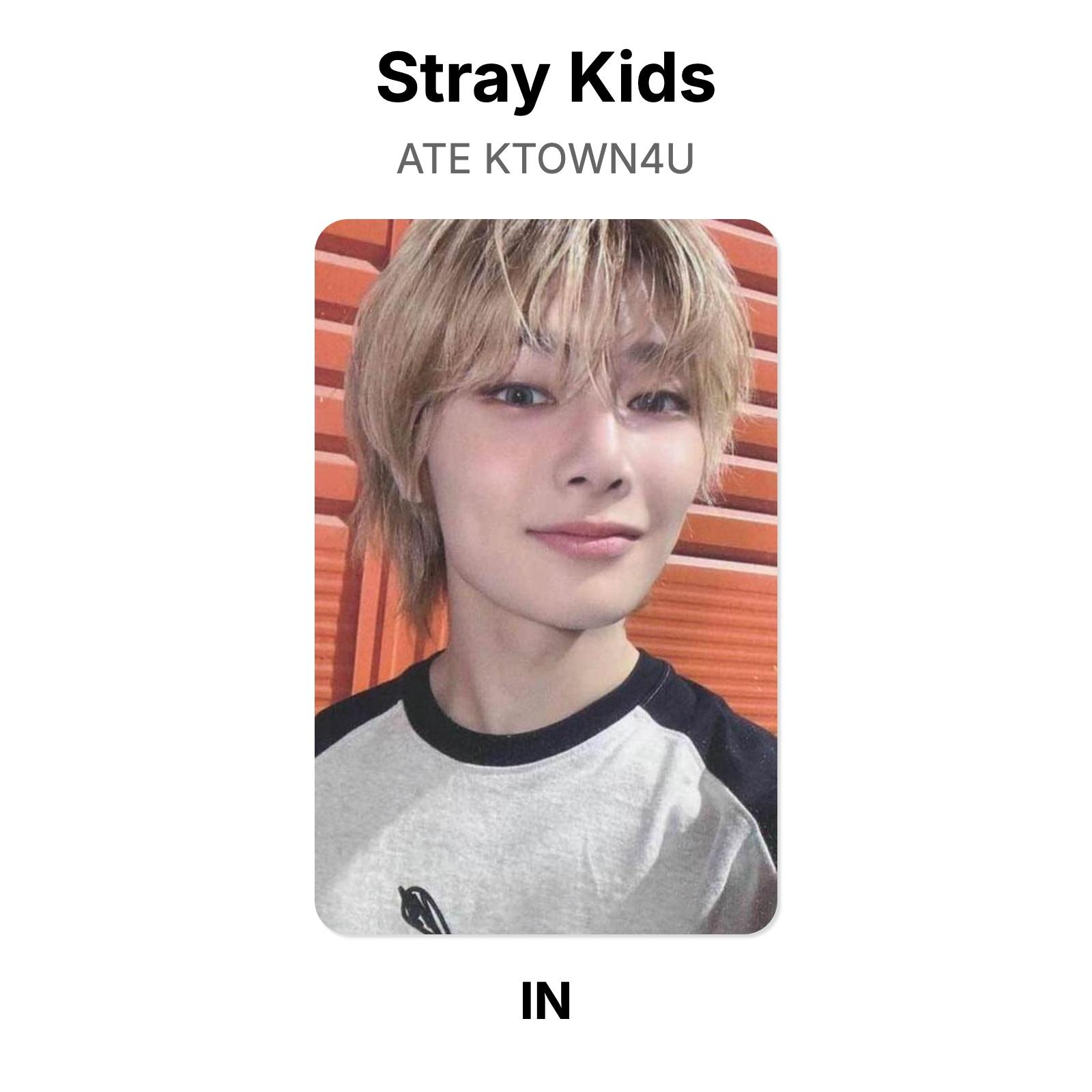 Stray Kids ATE KTOWN4U Official Photocard I.N