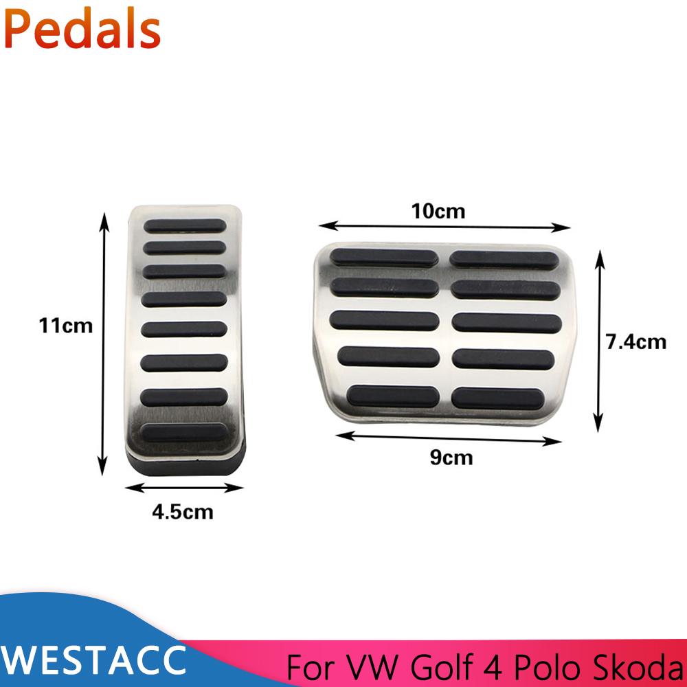 Pedale de mașină Husa pentru pedală de sprijin pentru frână pe gaz pentru Volkswagen Vw Polo Golf 4 Bora Beetle RSi GTI R32 pentru SEAT Leon 1M Toledo