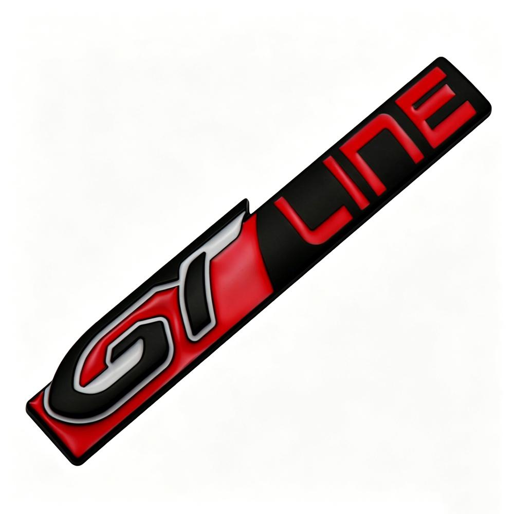 Samochód GT Line 3D Metal Chrom Cynk Stop Emblemat Odznaka Samochodowa Karoseria Błotnik Klejony Emblemat dla Peugeot GT RCZ 308 508 3008 5008