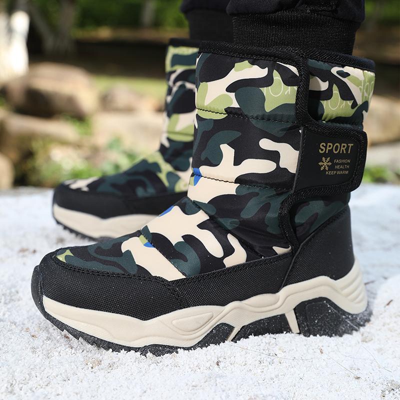 Stivali da Neve Caldi in Velluto High Top per Bambini Scarpe in Cotone per Ragazzi e Ragazze Scarpe in Cotone da Studente
