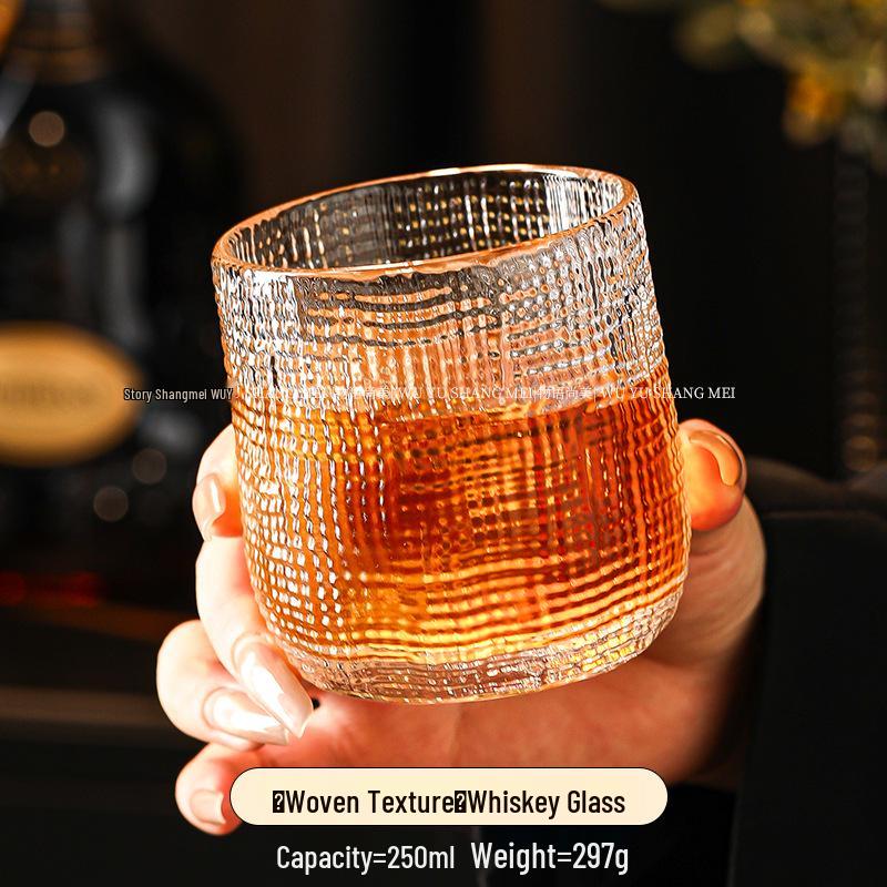 Retro Embossed High-End Whiskey and Beer Mug Glassware
