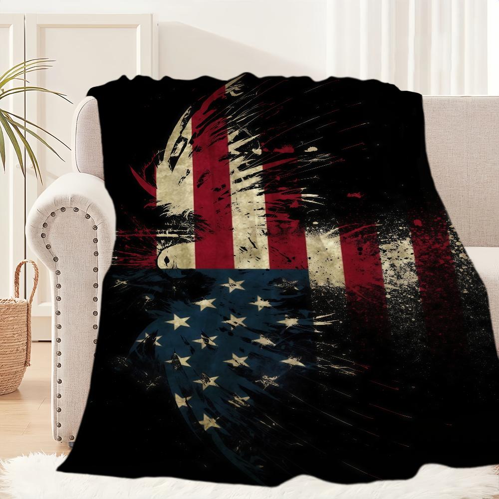 Americká USA US Vlajka Deku Pro Měkkou Přehozovou Deku na Piknik Postel Pohovku Domov Ložnici Útulnou Teplou Pohodlnou