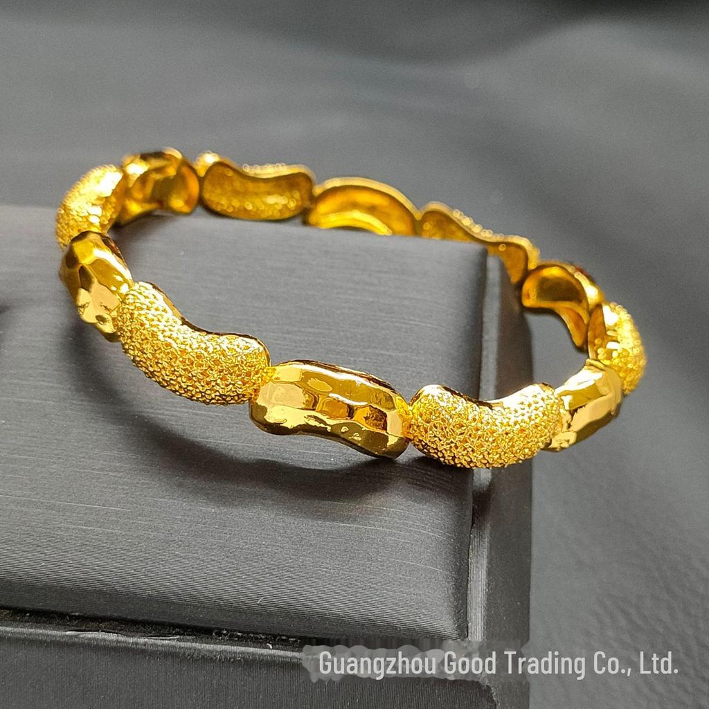 24K Gold-Plated Bollywood Bride Bracelet: Women's Bridal Jewelry