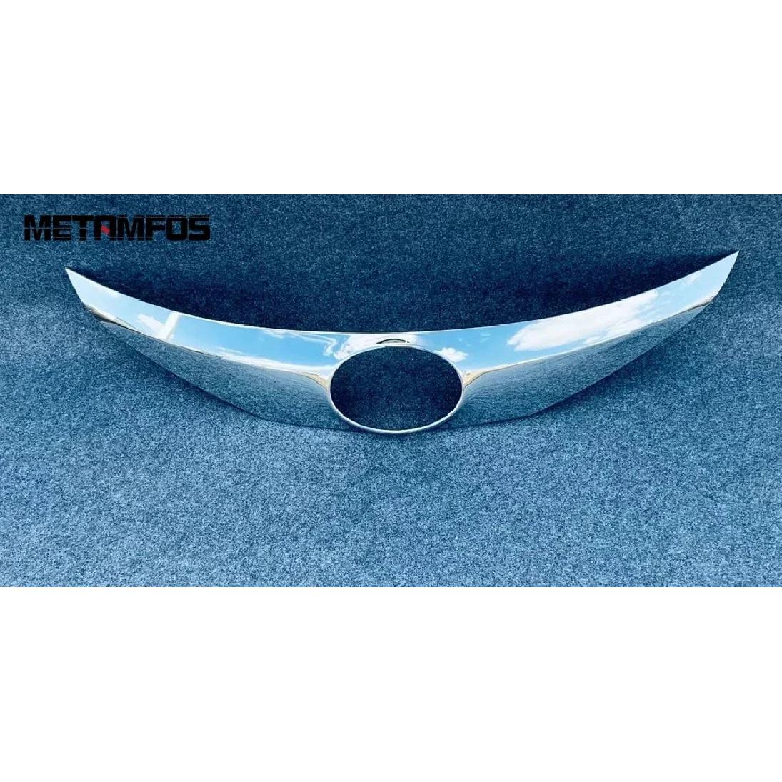 Front Center Bumper Grille Racing Grill Trim For Toyota Sienna -  2024 2025 Carbon Fiber Accessories Car Styling ABS Chrome Plastic