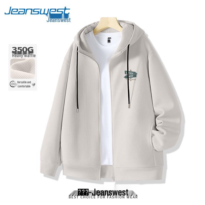 

Jeanswest Men s Waffle Knit Hooded Cardigan Jacket 3XL