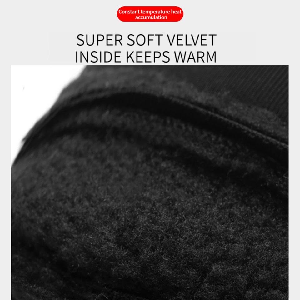 Gobygo Winter Padded Ski Gloves Zipper Touch Screen Windproof Waterproof Mountain Climbing Running Cycling Sports Warm Gloves