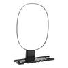 Shower Mirror No Drill Wall Mount Water Proof Space Saving Fogless Shower Mirror for Bathroom Black