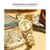 CURREN Gold Women's Watch Diamond Accents Stylish Stainless Steel Band, Elegant Design Comes with Free Box