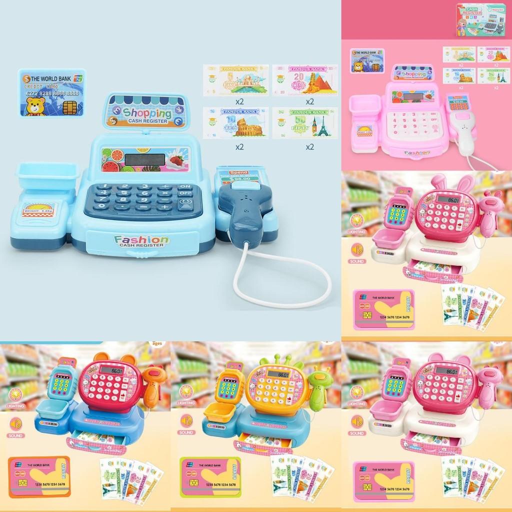 Childrens Play Cash Register Toy For Role Play With Sound And Light Features For Kids Learning