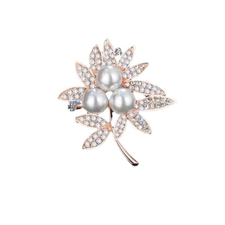 

Бриллиантовая брошь-цветок шарф пряжка свитер аксессуары One Size серебряный