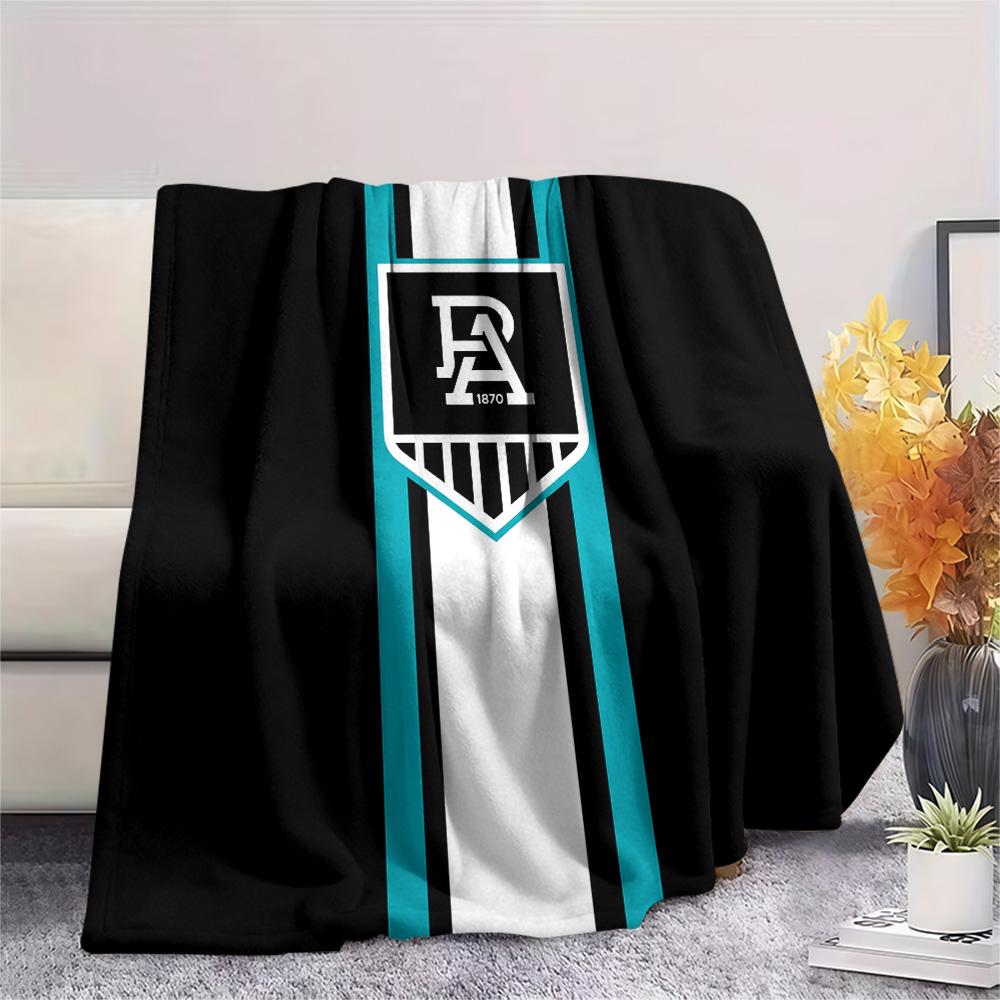 

Port Adelaide Print Flannel Blanket, High quality Comfortable for All Seasons, Home Decor, Warmth and Comfort, Perfect for Christmas Gifts 80cm x 120cm