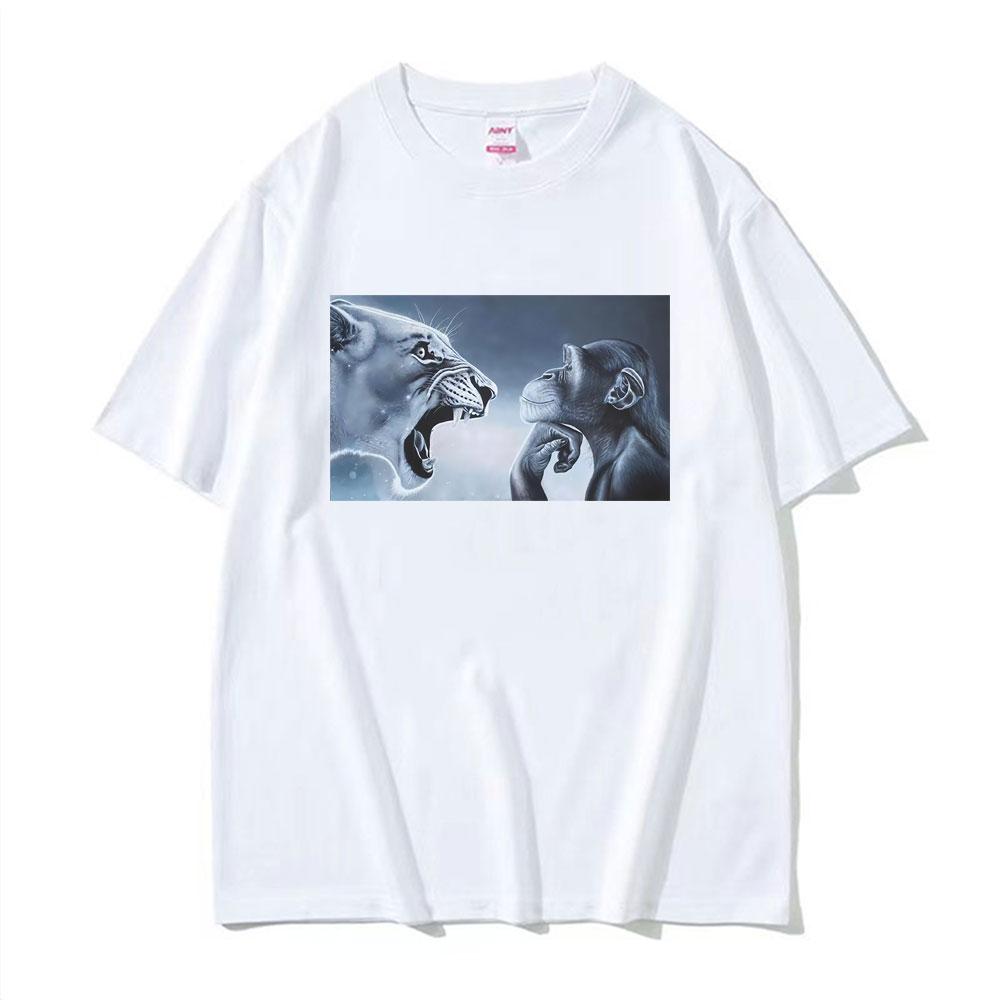 Fun Pattern Tshirt  Expression Style  Street Fashion  Casual and Relaxed Shortsleeved Tshirt